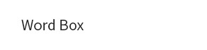 word box